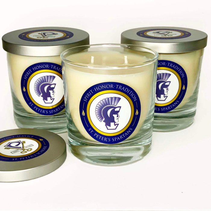 3 St. Peters Spartans Candle, One without lid