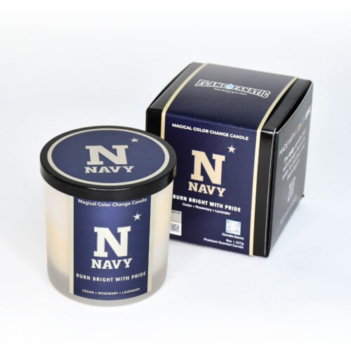 United States Naval Academy candle packaging and product