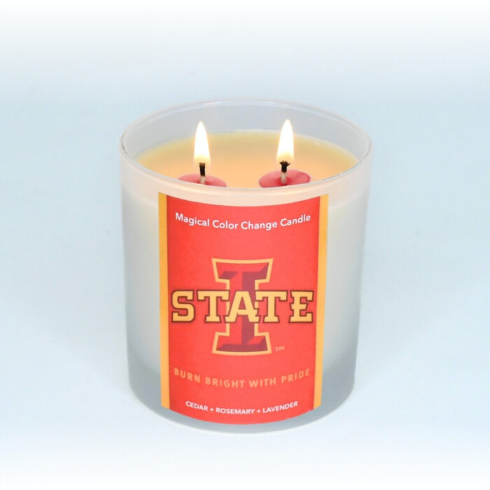 Iowa State University candle lit